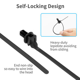 XINGO uv-resistant nylon ties suitable for indoor and outdoor use.