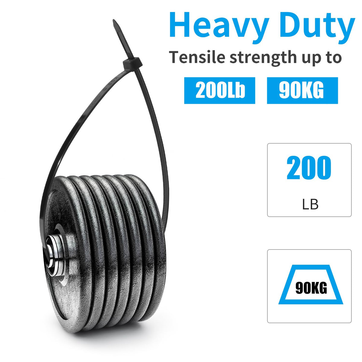 XINGO UV-resistant nylon 66 zip tie suitable for outdoor use