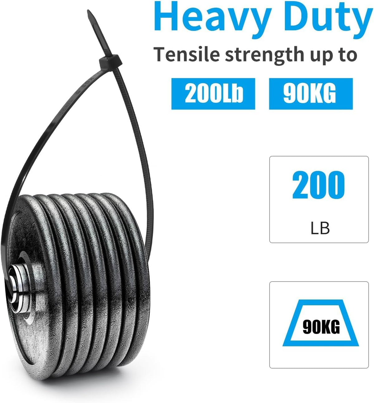 XINGO wide cable ties binding bulky bundles securely