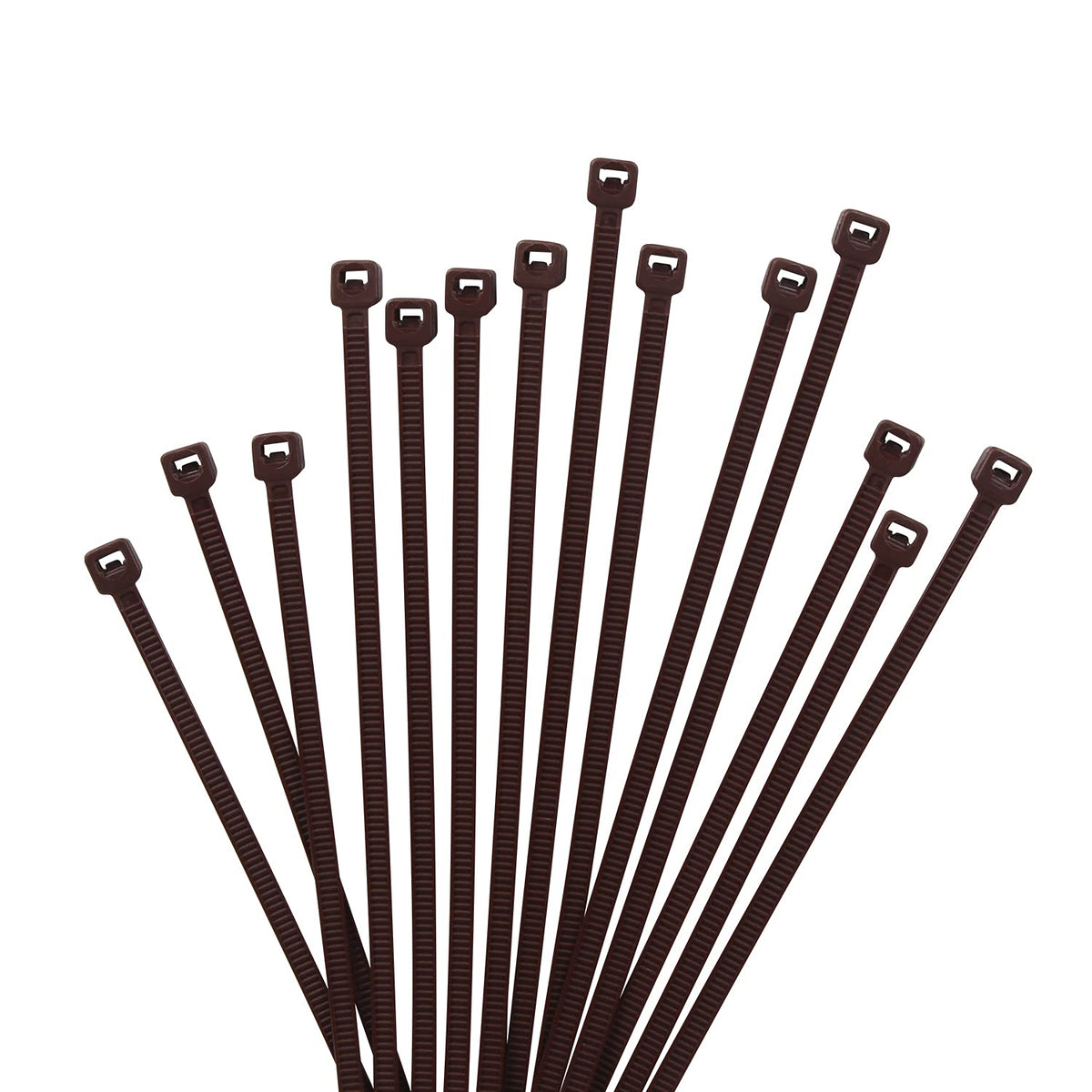 XINGO brown zip ties bulk pack for organized storage.