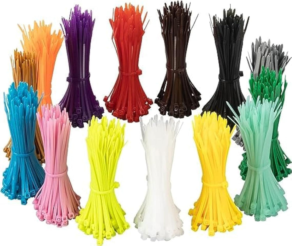 XINGO zip ties 6-inch multicolor pack for quick cable organization in home or workshop