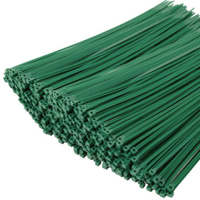 XINGO front pack of 1000 green zip ties showing bulk supply and clear labeling benefit