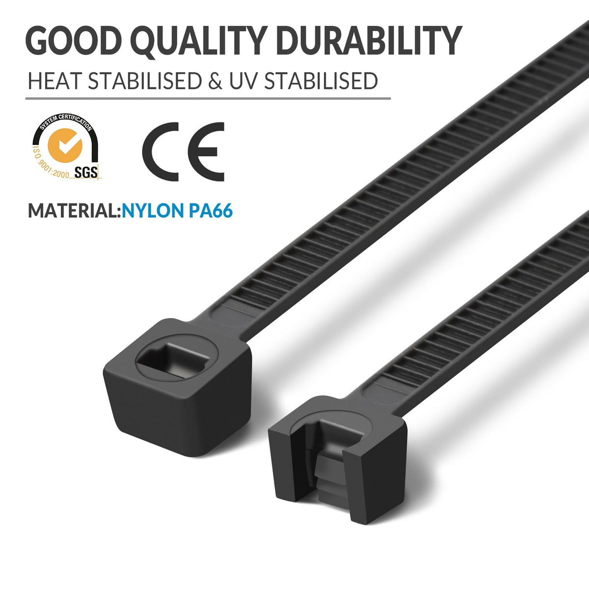 XINGO zip ties bundling desk cables for tidy cable management benefit
