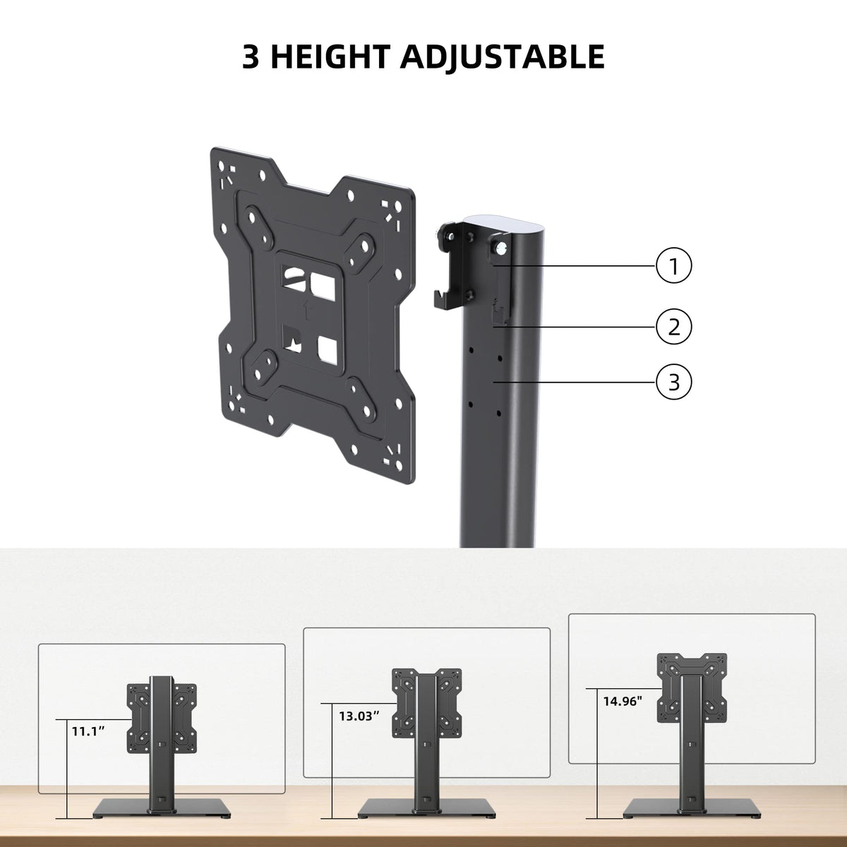 XINLEI cable management feature keeps wires neatly concealed behind the column.