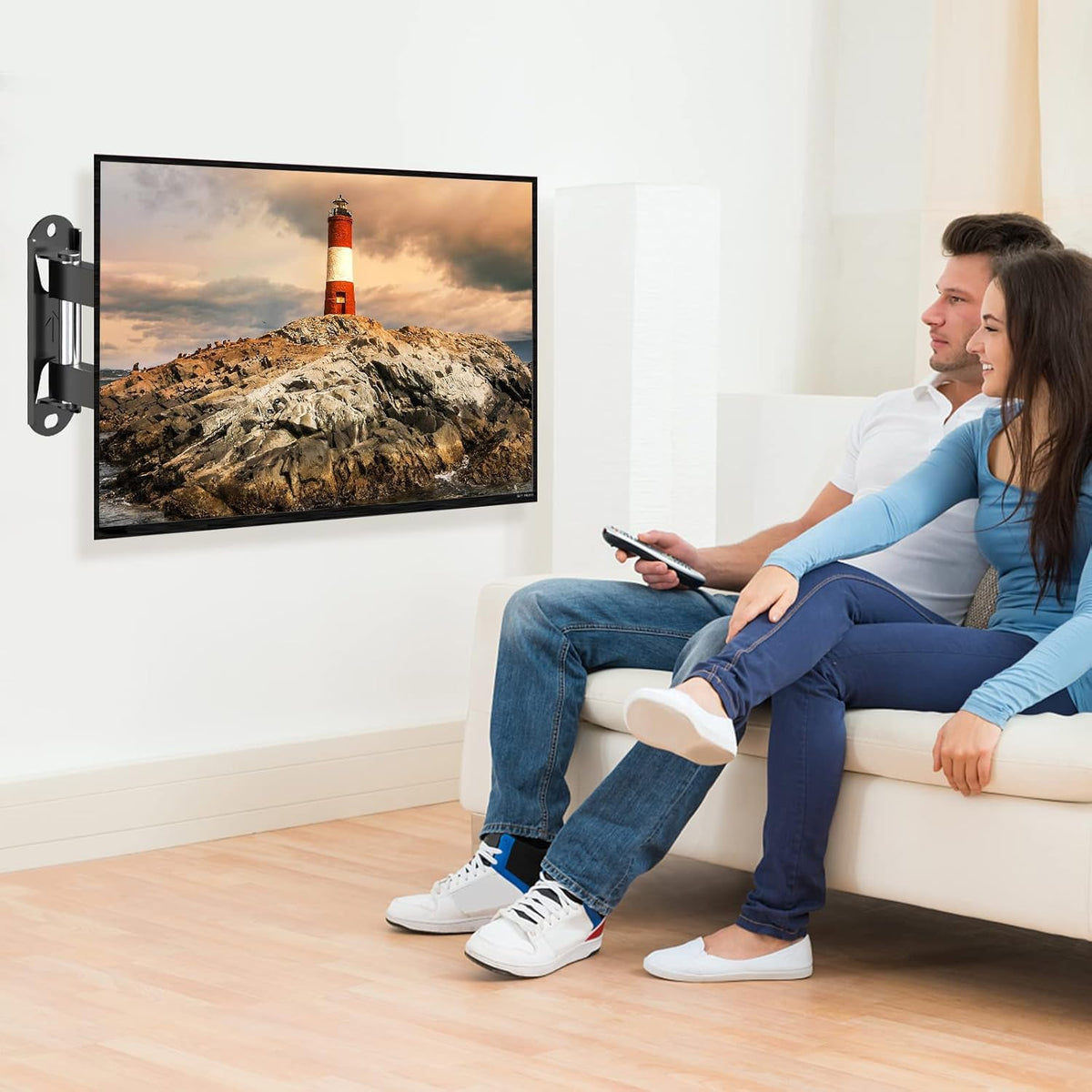 XINLEI durable steel construction supports TVs up to 33 lbs.