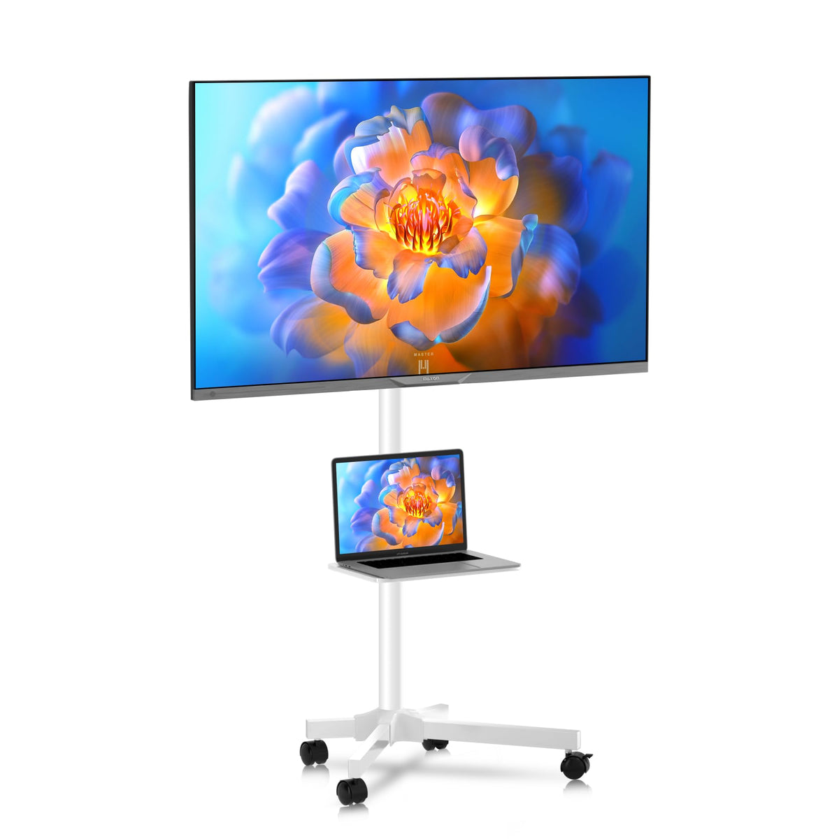 XINLEI front view of mobile TV cart showing clean profile and stability