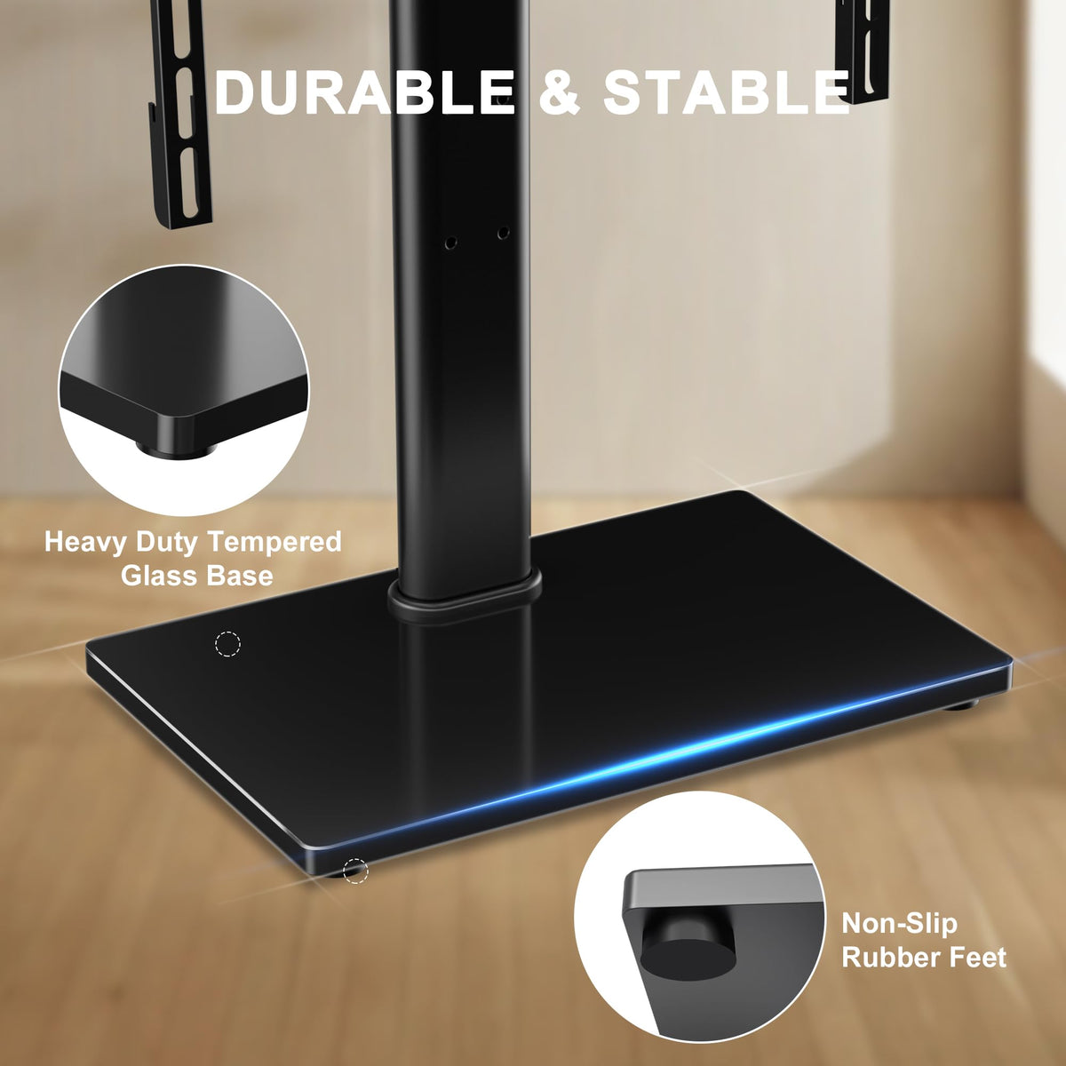 XINLEI scale image with TV and ruler to demonstrate compact footprint