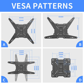 XINLEI heavy-duty wall mount supports up to 77 lbs for larger TVs.