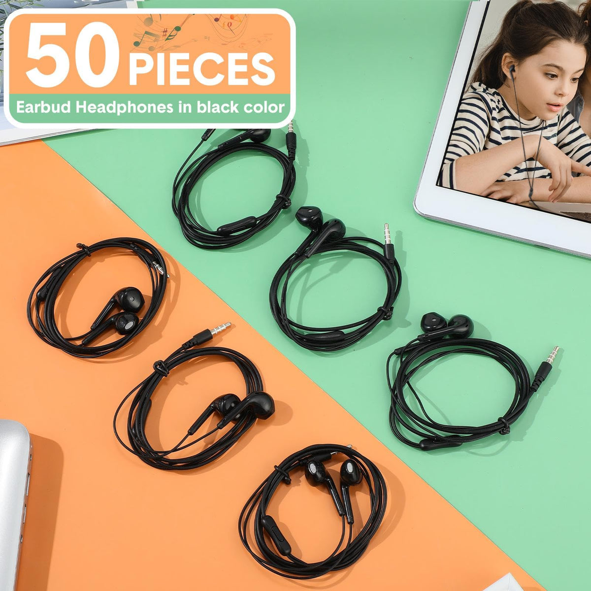Xinnun earbuds in use by a student in a classroom boosting focus