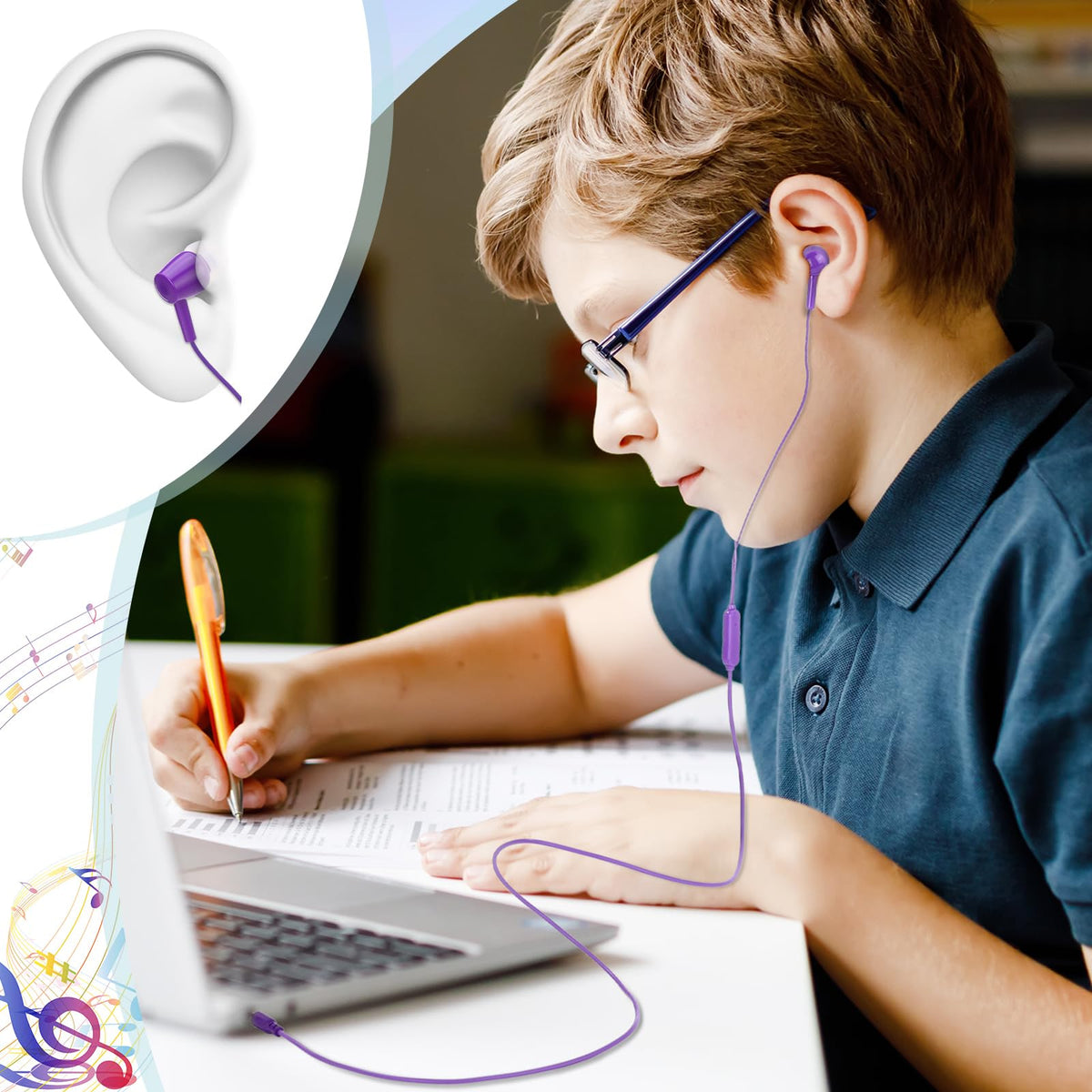 Xinnun multicolor earbuds arrayed to show color variety for easy identification