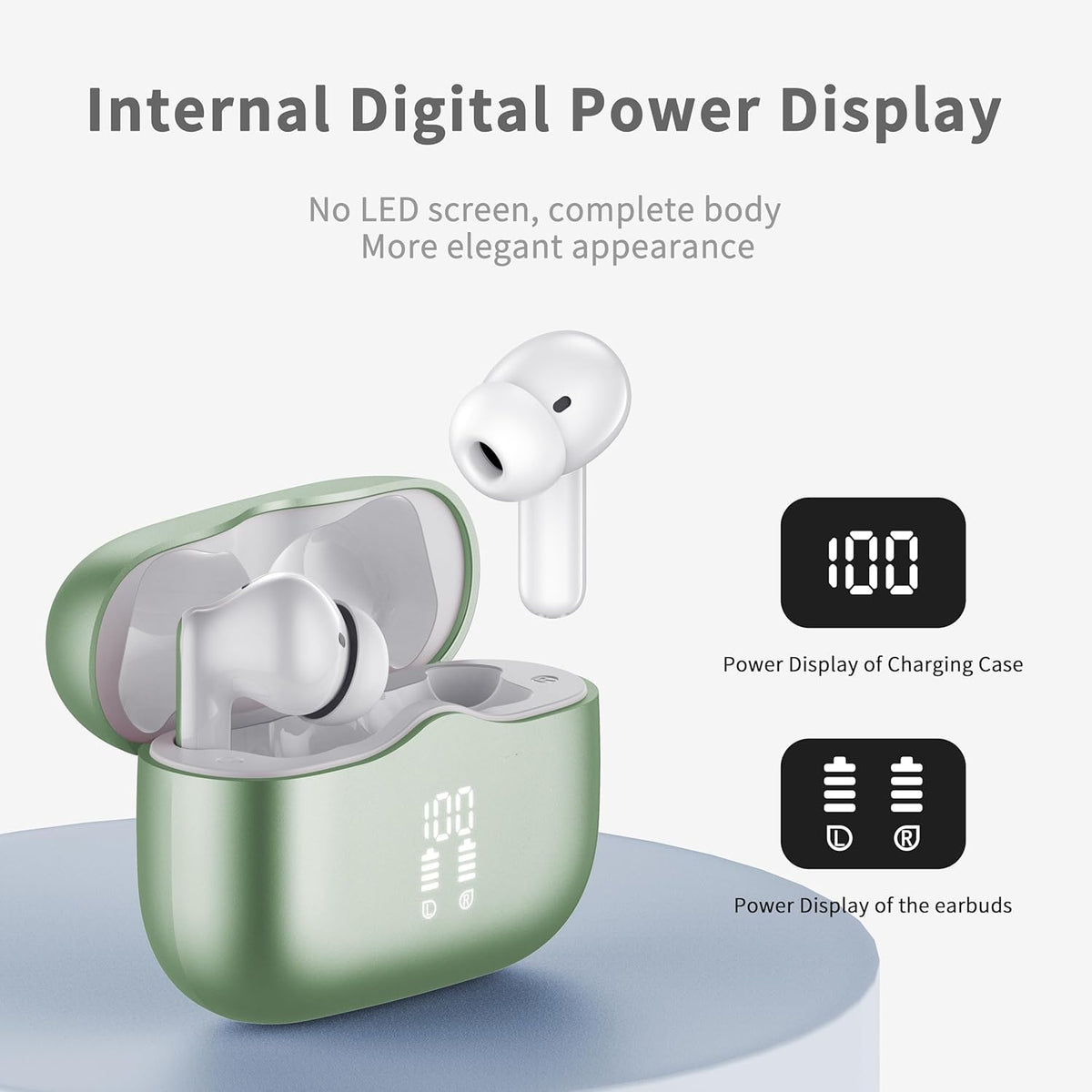 Xinwld A97 charging case offers up to 40 hours of total playtime.