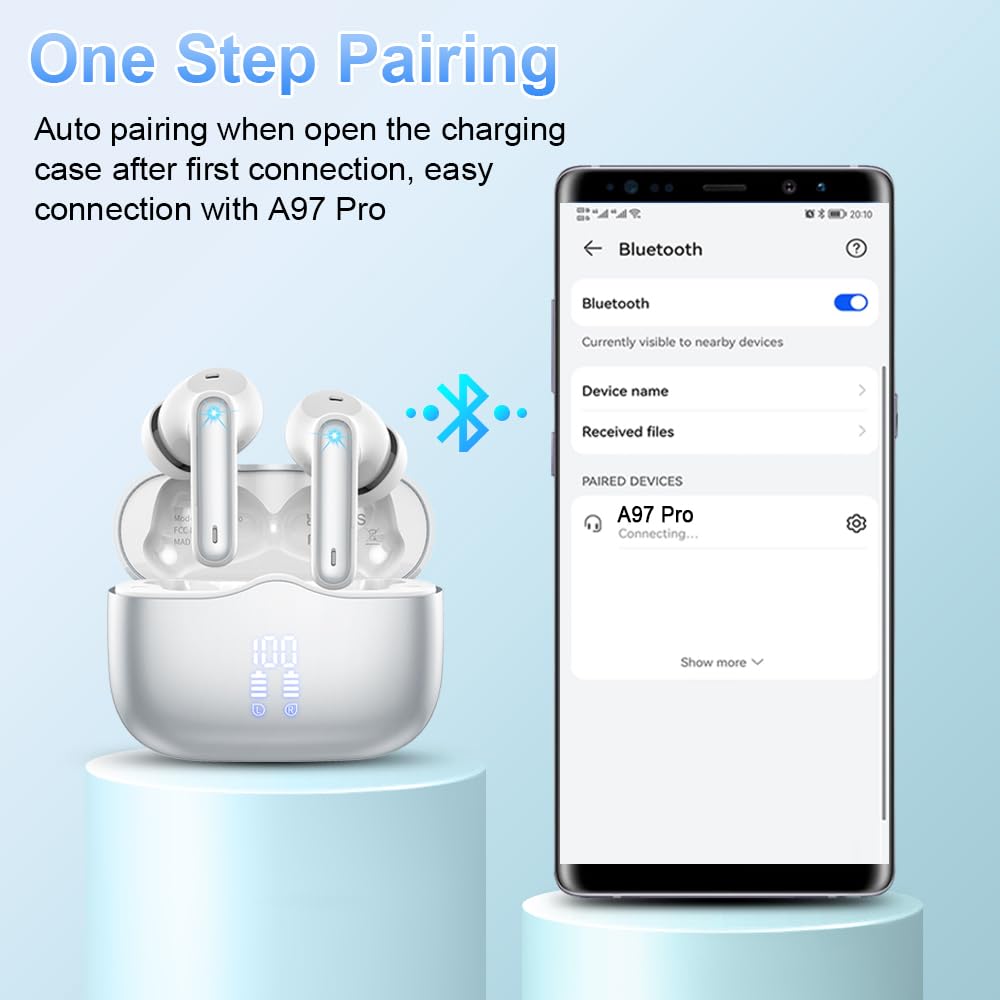 Xinwld A97 earbuds deliver deep bass and Hi-Fi stereo for immersive listening.