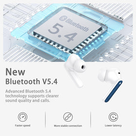 Xinwld A97 Pro earbuds with dual LED display showing remaining power.