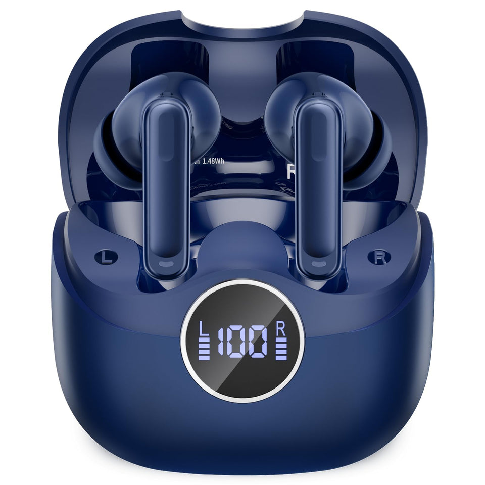 xinwld Air3 Pro front packaging in blue showing earbuds and case with clear branding and portability benefit