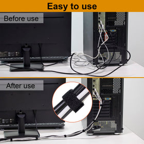 XINYIBO cable-management-in-use showcasing neat, reusable cable organization