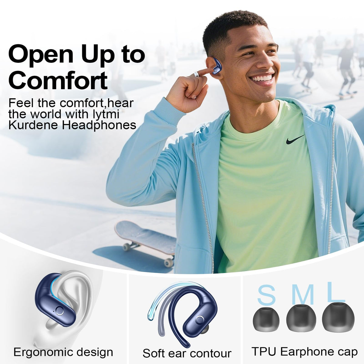 xiwxi earbud touch and physical buttons, enables easy phone-free control
