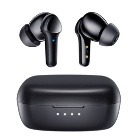 Xiwxi wireless earbuds inside the charging case showing quick pairing feature