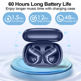 xiwxi earhook fitting over ear, demonstrates secure comfort during movement
