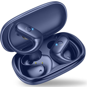 xiwxi front packaging in blue showing earbuds and case, highlights portability