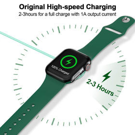 Xiwxi travel-friendly Apple Watch charger with 1m cable, ideal for on-the-go.
