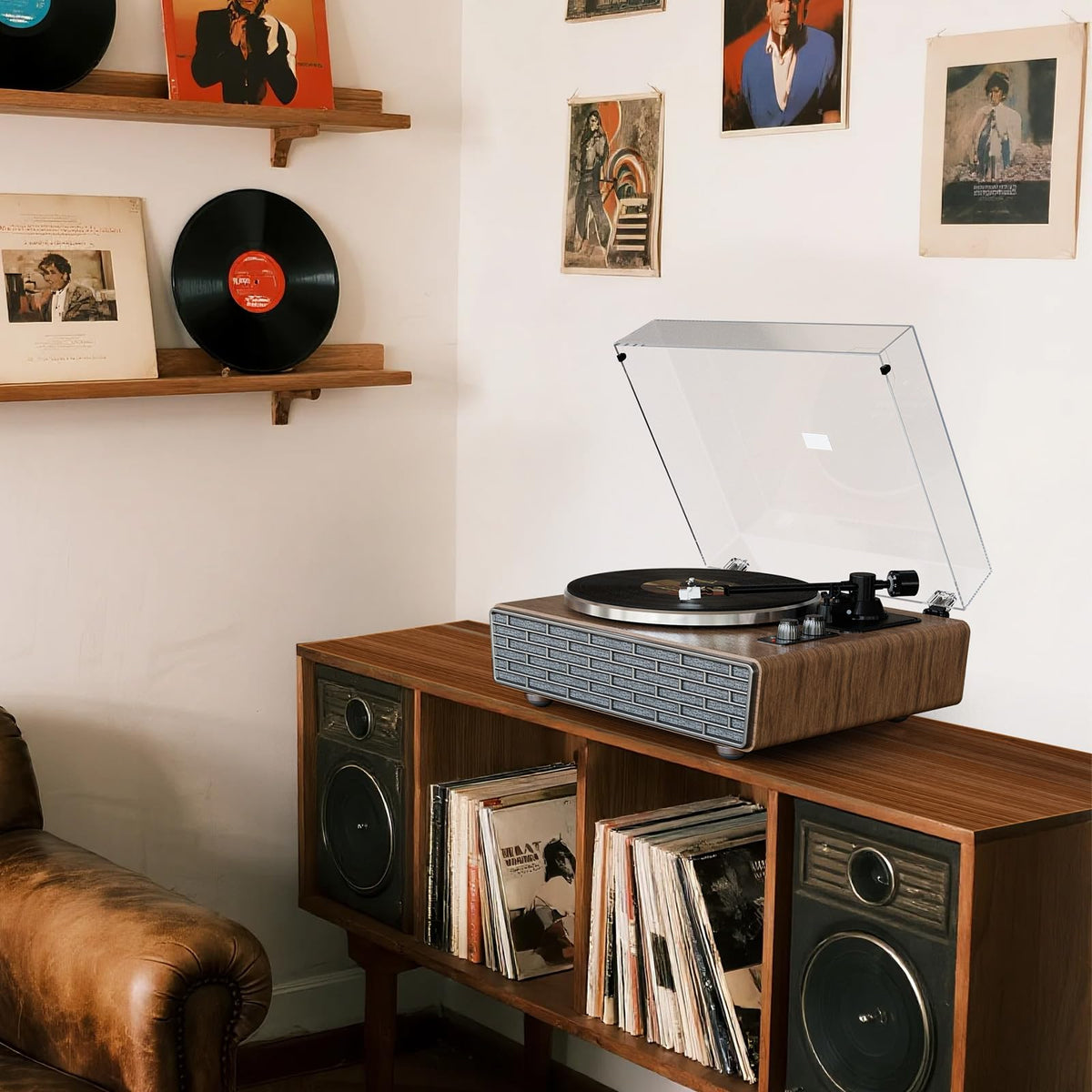 XJ-HOME removable dust cover keeps the turntable clean