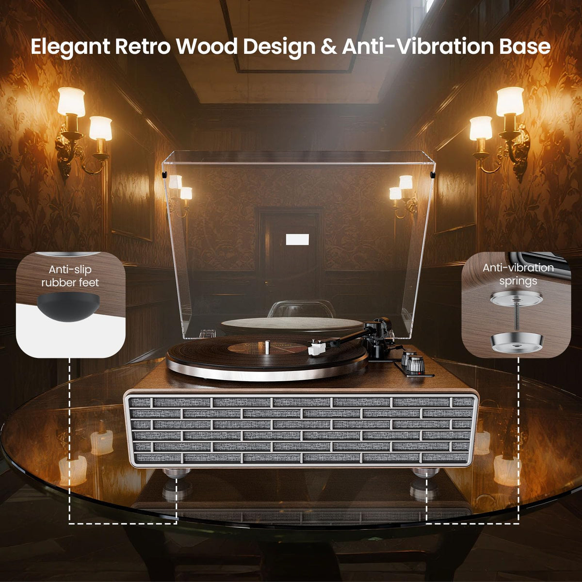 XJ-HOME wood and metal design adds stylish décor