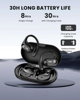 XKDUN charging case LED display showing remaining battery