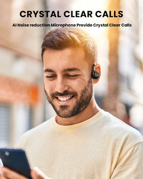 XKDUN earbuds with water droplets illustrating IPX6 sweat resistance