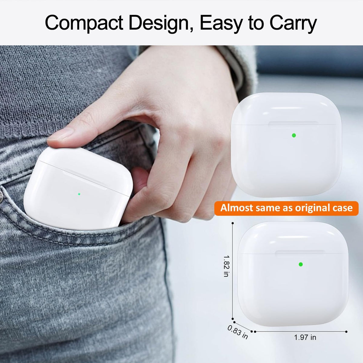 Open view showing lid and hinge of AirPods 4th Gen case