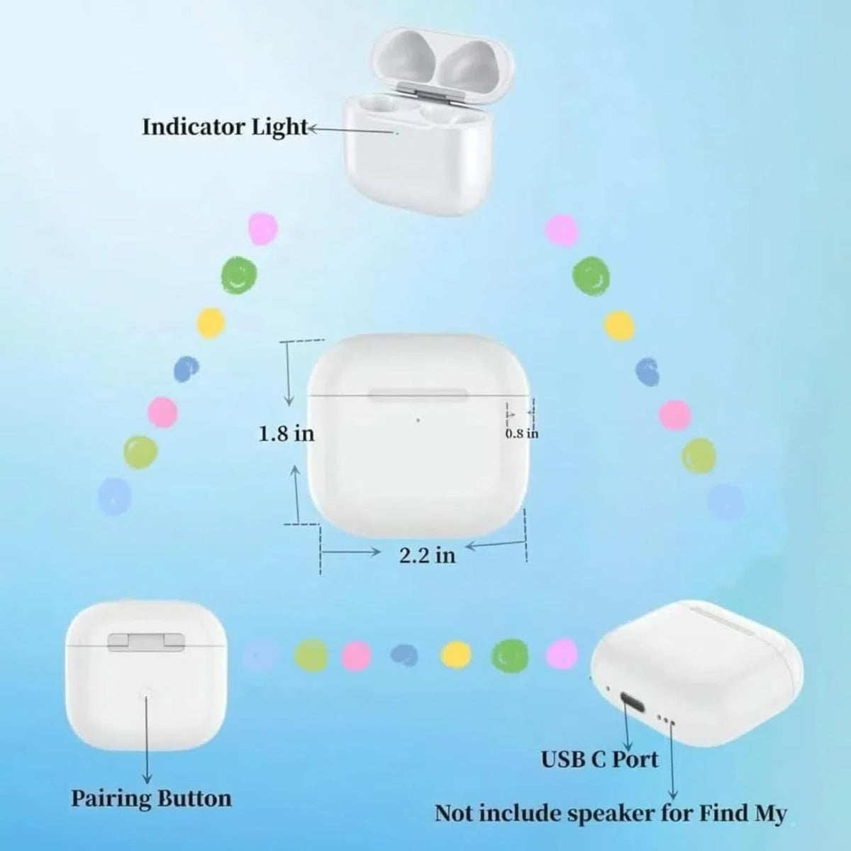 Packaging for Xcellentlife AirPods 4th Gen charging case