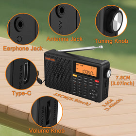 XHDATA D109WB paired to phone via Bluetooth streaming music hands-free