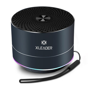 XLEADER front view showing speaker grille and LED lights for clear sound