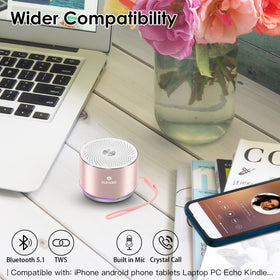 XLEADER RGB ambient lights add mood during music playback.