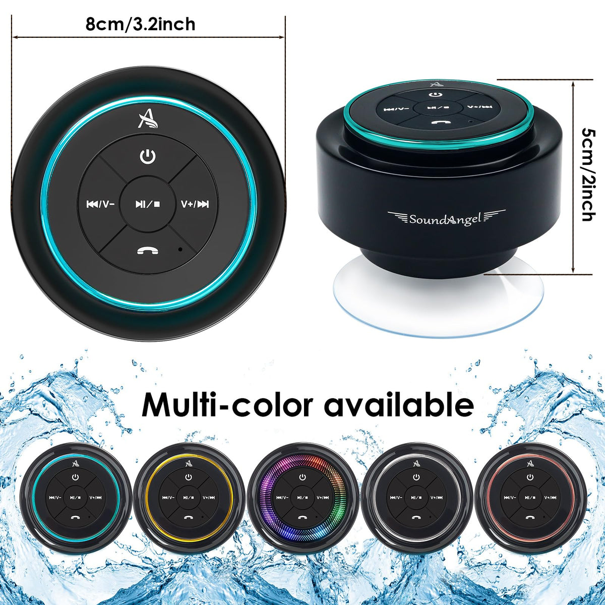 XLEADER SoundAngel Mate at poolside party, durable splashproof speaker for outdoor enjoyment