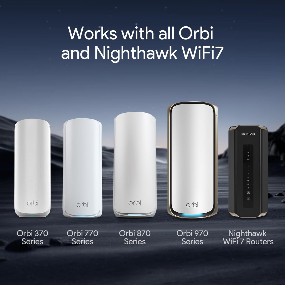 XLTTYWL netgear compatibility list highlights broad support for Orbi and Nighthawk WiFi 7 devices.