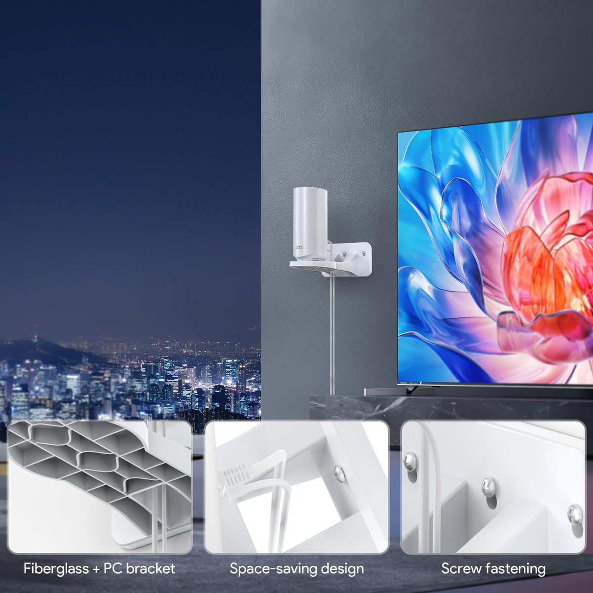 XLTTYWL Orbi wall mount kit keeps routers secure while freeing desk space.