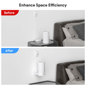 XLTTYWL Deco wall-mount in a living room showing neat, accessible setup.