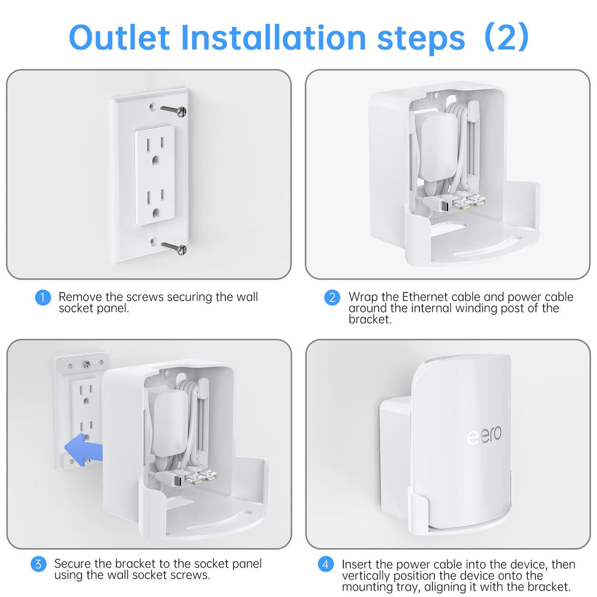 White finish of the XLTTYWL mount blends with modern decor