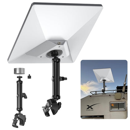 XLTTYWL front view of mount showing secure Starlink Mini attachment and stability