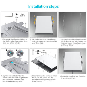 XLTTYWL Starlink Gen3 mount on metal surface with stainless hardware