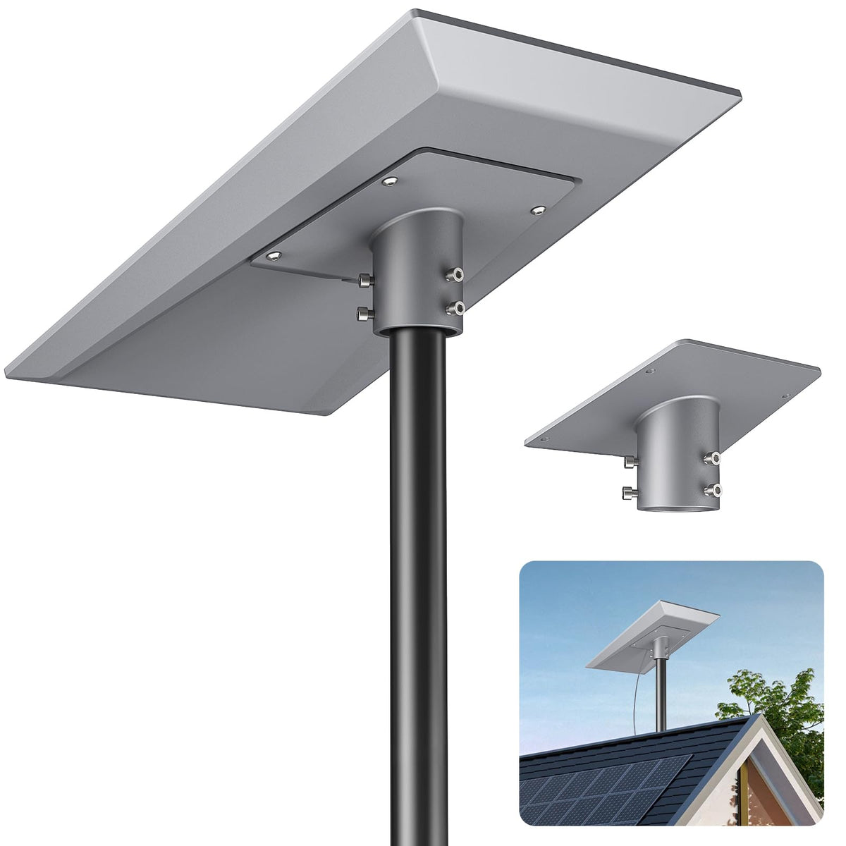 XLTTYWL Starlink Gen3 pipe adapter mounted on a pole for secure UTA-252 setup.
