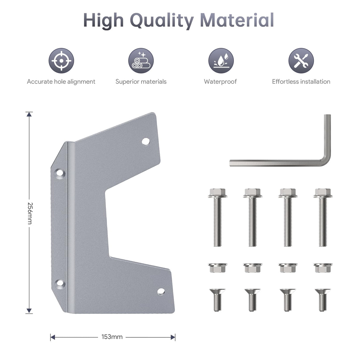 XLTTYWL Starlink Gen3 wedge mount close-up showing durable aluminum and seal