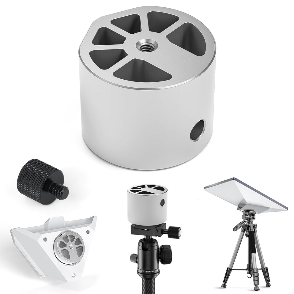 XLTTYWL Starlink Mini Adapter mounted on tripod for flexible outdoor setup.