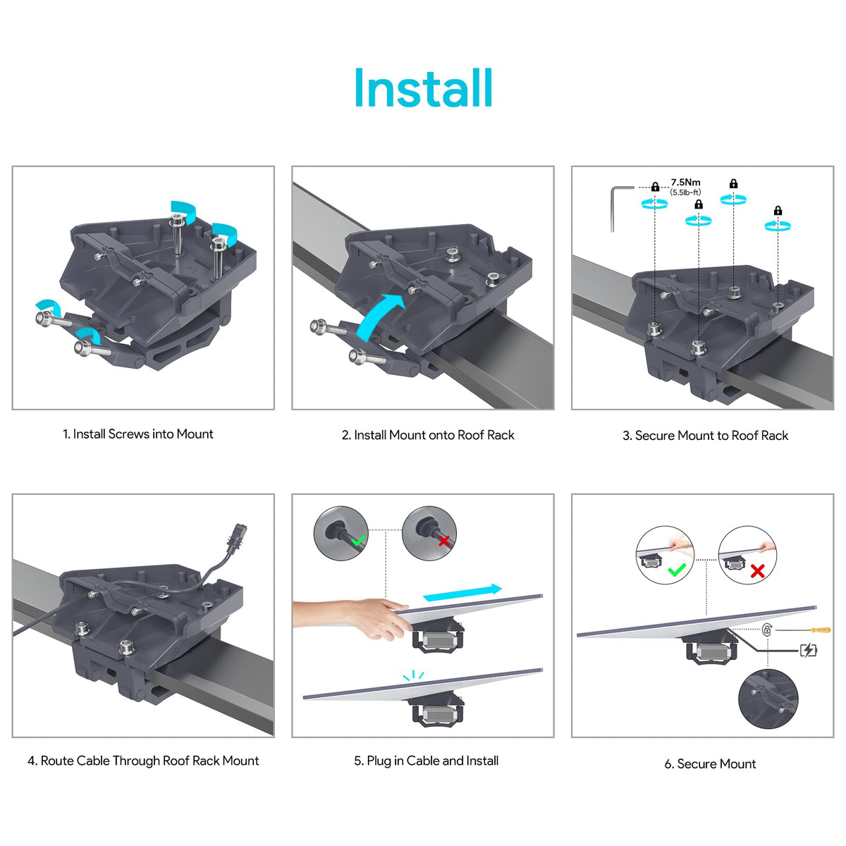 XLTTYWL Starlink Gen3 roof mount features a sleek gray metal design.