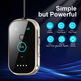 Xmagpot dual-link transmitter for two headphones enables shared wireless listening.