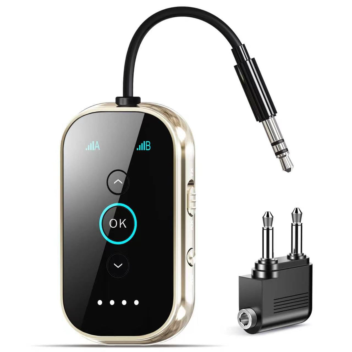 Xmagpot Ultra Bluetooth transmitter with ceramic glass for durable, premium travel tech.