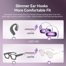 Xmenha open-ear earbuds with ear hooks ideal for running and workouts, secure fit