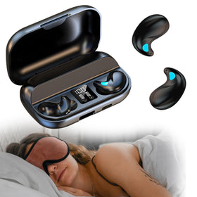 Xmenha flat invisible sleep earphone side view shows ultra-compact design for side sleepers.