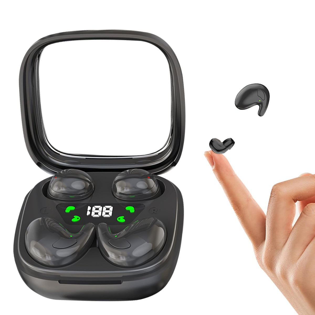 Xmenha flat sleep mini earbuds for side sleepers with discreet comfort.