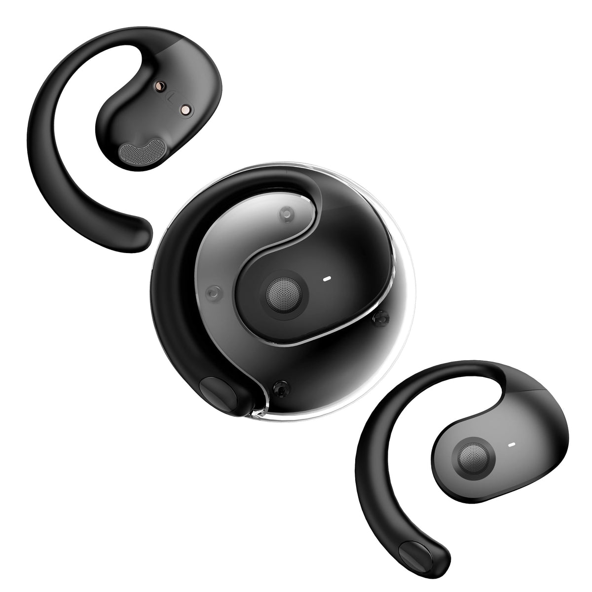 Xmenha front view of earbuds showing design and comfortable fit benefit